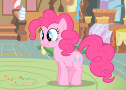 Size: 1000x720 | Tagged: safe, screencap, pinkie pie, earth pony, pony, balloon, intro, opening, opening theme, solo