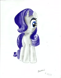 Size: 5100x6474 | Tagged: safe, artist:mark1054100, rarity, pony, unicorn, absurd resolution, solo, traditional art