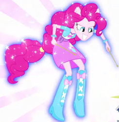 Size: 478x487 | Tagged: safe, screencap, pinkie pie, equestria girls, pinkie on the one, rainbow rocks, boots, drumsticks, high heel boots, outfit catalog, ponied up, solo