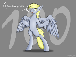 Size: 2000x1500 | Tagged: safe, artist:kirasunnight, derpy hooves, pegasus, pony, female, mare, solo, speech bubble