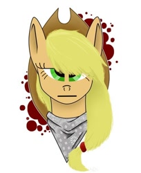 Size: 494x604 | Tagged: safe, artist:felix-kot, artist:swordalf pencil, applejack, earth pony, pony, bandana, solo