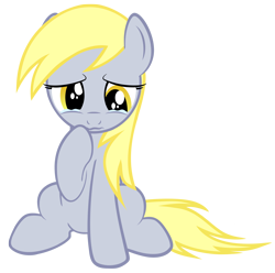 Size: 5869x5829 | Tagged: safe, artist:greenmachine987, derpy hooves, pony, absurd resolution, crying, sad, simple background, sitting, solo, teary eyes, transparent background, vector, wavy mouth