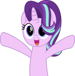 Size: 4721x4782 | Tagged: safe, artist:potato22, starlight glimmer, pony, unicorn, cute, female, glimmerbetes, happy, hooves in air, mare, open mouth, smiling, solo