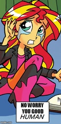 Size: 280x566 | Tagged: safe, sunset shimmer, equestria girls, anon-a-miss, cropped, crying, solo, tearjerker, text