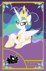 Size: 560x860 | Tagged: safe, artist:magicandmysterygal, princess celestia, alicorn, pony, card, solo, trading card