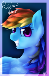 Size: 1283x2007 | Tagged: safe, artist:sparkingcomet, derpibooru import, rainbow dash, pegasus, pony, female, mare, simple background, solo