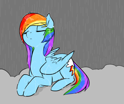 Size: 1945x1631 | Tagged: safe, artist:glacierclear, derpibooru import, rainbow dash, pegasus, pony, rain, solo, wet, wet mane