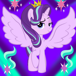 Size: 1000x1000 | Tagged: artist needed, safe, artist:kysss90, edit, editor:katya, starlight glimmer, alicorn, pony, alicornified, race swap, show accurate, starlicorn, vector, wings, xk-class end-of-the-world scenario