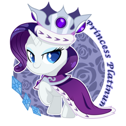 Size: 1200x1200 | Tagged: safe, artist:hikariviny, princess platinum, rarity, pony, unicorn, chibi, solo