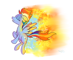 Size: 1500x1230 | Tagged: safe, artist:saine grey, derpibooru import, rainbow dash, spitfire, pegasus, pony, character to character, female, pony to pony, simple background, solo, transformation, transparent background