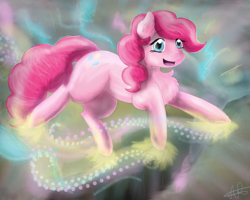 Size: 1500x1200 | Tagged: safe, artist:scarletsfeed, pinkie pie, earth pony, pony, female, mare, pink coat, pink mane, solo, speedpaint