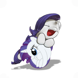 Size: 800x800 | Tagged: safe, artist:valcron, edit, rarity, pony, unicorn, the gift of the maud pie, ball, cute, eyes closed, female, filly, filly rarity, happy, leaning, meme, open mouth, rariball, raribetes, raridox, self ponidox, simple background, smiling, transparent background, younger