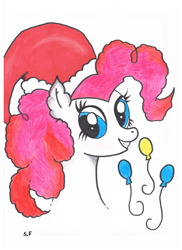 Size: 3400x4677 | Tagged: safe, pinkie pie, earth pony, pony, bust, christmas, christmas ponies, portrait