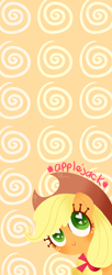 Size: 1624x4000 | Tagged: safe, artist:cosmicponye, applejack, earth pony, pony, bookmark, female, mare, solo