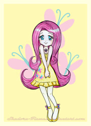 Size: 500x694 | Tagged: safe, artist:shadoru-flames, fluttershy, human, human coloration, humanized, solo