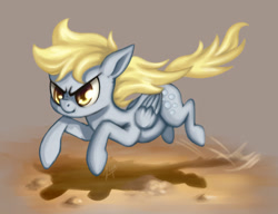 Size: 650x500 | Tagged: safe, artist:zetamad, derpy hooves, pegasus, pony, female, jumping, mare, smiling, solo, underp