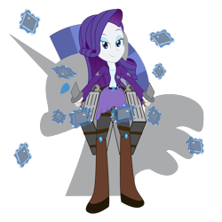 Size: 4000x4000 | Tagged: safe, artist:amante56, rarity, equestria girls, attack on titan, crossover, simple background, solo, transparent background, vector