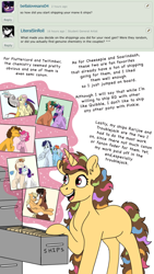 Size: 720x1280 | Tagged: safe, artist:pastel-charms, derpibooru import, applejack, cheese sandwich, discord, donut joe, fluttershy, pinkie pie, rainbow dash, rarity, sci-twi, soarin', timber spruce, trouble shoes, twilight sparkle, oc, oc:pastel charms, pony, unicorn, equestria girls, ask, cheesepie, deviantart, discoshy, female, magic, male, mane six, mare, rarijoe, shipping, soarindash, straight, timbertwi, troublejack, tumblr