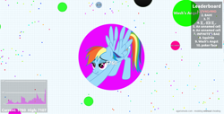 Size: 1434x728 | Tagged: safe, derpibooru import, rainbow dash, pegasus, pony, agar.io, iwtcird, meme