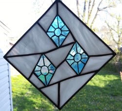 Size: 3272x2988 | Tagged: safe, artist:tjglass, rarity, cutie mark, irl, photo, photo craft, stained glass, stained glass (irl)