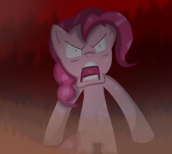 Size: 2068x1856 | Tagged: safe, artist:rachelsrandomart, pinkie pie, earth pony, pony, female, mare, pink coat, pink mane, rage, solo