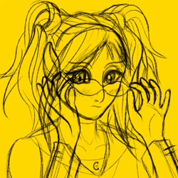 Size: 1024x1024 | Tagged: safe, artist:naarpuni, fluttershy, human, humanized, persona 4, sketch