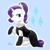 Size: 1500x1500 | Tagged: safe, artist:kanaowo, rarity, pony, unicorn, the gift of the maud pie, alternate hairstyle, black dress, clothes, dress, evening gloves, gloves, little black dress, looking at you, necklace, pearl necklace, raised hoof, sitting, solo