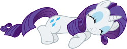 Size: 6000x2333 | Tagged: safe, artist:slb94, rarity, pony, unicorn, the gift of the maud pie, eyes closed, frown, lying down, simple background, sleeping, solo, transparent background, vector