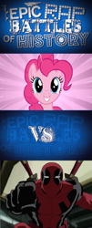 Size: 415x1024 | Tagged: safe, pinkie pie, earth pony, pony, deadpool, epic rap battles of history, female, lyrics in the comments, mare, pink coat, pink mane