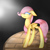 Size: 1000x1000 | Tagged: safe, artist:mcwolfity, fluttershy, pegasus, pony, darkness, filly, scared, solo