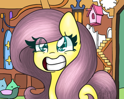 Size: 1280x1024 | Tagged: safe, artist:prlncess-lollipop, fluttershy, pegasus, pony, grin, scene interpretation, smiling, solo