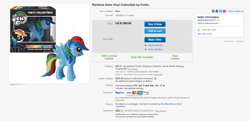 Size: 1550x750 | Tagged: safe, derpibooru import, rainbow dash, pegasus, pony, crack is cheaper, ebay, expensive, funko, meta, toy