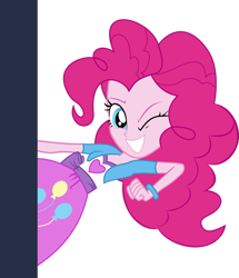 Size: 829x963 | Tagged: safe, artist:mit-boy, pinkie pie, equestria girls, solo, wink