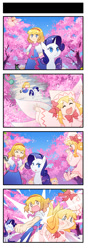 Size: 660x1867 | Tagged: safe, artist:sweetsound, rarity, pony, unicorn, alice margatroid, comic, crossover, lily white, odin sphere, the legend of zelda, touhou