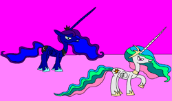 Size: 1894x1110 | Tagged: safe, artist:killerbug2357, princess celestia, princess luna, alicorn, pony, 1000 hours in ms paint, ms paint