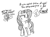 Size: 515x386 | Tagged: safe, artist:shoutingisfun, rarity, pony, unicorn, crocs, glowing horn, magic, monochrome, telekinesis