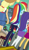 Size: 479x824 | Tagged: safe, derpibooru import, screencap, applejack, rainbow dash, rarity, sunset shimmer, better together, equestria girls, forgotten friendship, cropped, cute, dashabetes, rainbutt dash, rear view