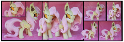 Size: 5067x1753 | Tagged: safe, artist:nazegoreng, fluttershy, bedroom eyes, flutterbat, irl, photo, plushie, solo, sultry