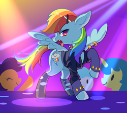 Size: 800x715 | Tagged: safe, artist:kabosu, derpibooru import, rainbow dash, pegasus, pony, clothes, female, jacket, leather jacket, mare, punk