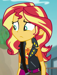 Size: 641x837 | Tagged: safe, screencap, sunset shimmer, better together, equestria girls, forgotten friendship, cropped, geode of empathy, magical geodes, solo