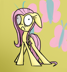 Size: 790x854 | Tagged: safe, artist:mr. rottson, fluttershy, pegasus, pony, female, mare, pink mane, solo, yellow coat