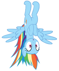Size: 7000x8400 | Tagged: safe, artist:tardifice, derpibooru import, rainbow dash, pegasus, pony, 28 pranks later, absurd resolution, cute, dashabetes, female, hanging, simple background, spread wings, transparent background, upside down, vector, wings