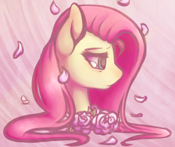 Size: 2269x1897 | Tagged: safe, artist:catitty, fluttershy, pegasus, pony, bust, portrait, solo