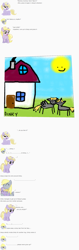 Size: 943x2988 | Tagged: safe, artist:dinky hooves, artist:dziadek1990, derpy hooves, dinky hooves, conversation, crying, cute, drawing, emote story, emotes, equestria's best daughter, female, house, hug, love, mother and child, mother and daughter, parent and child, reddit, slice of life, stylistic suck, sun, tears of joy, window