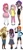 Size: 564x1205 | Tagged: artist needed, source needed, safe, derpibooru import, applejack, fluttershy, pinkie pie, rainbow dash, rarity, twilight sparkle, human, alternate hairstyle, apple, book, dark skin, food, glasses, hair accessory, hand on hip, hands behind back, humanized, light skin, mane six, peace sign, pigtails, shoes, simple background, sneakers, white background