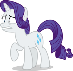 Size: 5000x4841 | Tagged: safe, artist:luckreza8, rarity, pony, unicorn, the gift of the maud pie, .svg available, absurd resolution, anxiety, inkscape, nervous, raised hoof, simple background, solo, transparent background, vector, worried