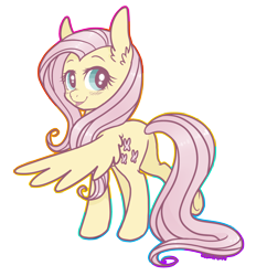 Size: 1280x1323 | Tagged: safe, artist:hawthornss, fluttershy, pegasus, pony, :p, blushing, cute, ear fluff, female, looking at you, looking back, looking back at you, mare, plot, raised leg, rear view, side view, simple background, smiling, smiling at you, solo, spread wings, tongue out, transparent background, underhoof
