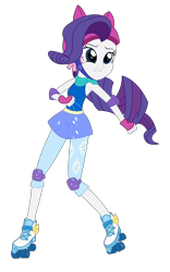 Size: 8000x12800 | Tagged: safe, artist:evil-sparkle, rarity, equestria girls, friendship games, absurd resolution, clothes, elbow pads, fingerless gloves, gloves, helmet, knee pads, roller derby, roller skates, simple background, solo, sporty style, transparent background, vector