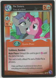 Size: 364x500 | Tagged: safe, maud pie, pinkie pie, earth pony, pony, card, ccg, enterplay, mlp trading card game