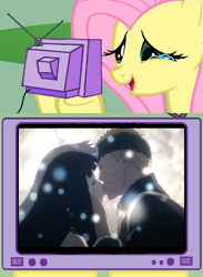 Size: 563x771 | Tagged: safe, fluttershy, pegasus, pony, exploitable meme, fluttercry, hyuuga hinata, meme, naruhina, naruto, obligatory pony, the last naruto the movie, tv meme, uzumaki naruto